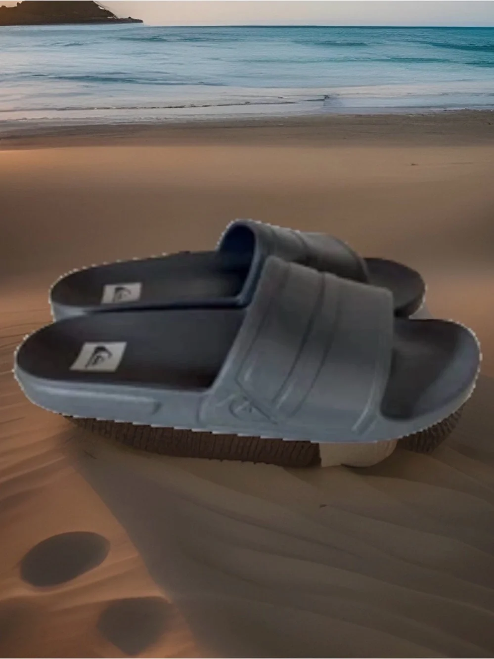 Quiksilver Cloudbreak Slim Men’s Size 10 Slide Sandals. Grey. New with tags.